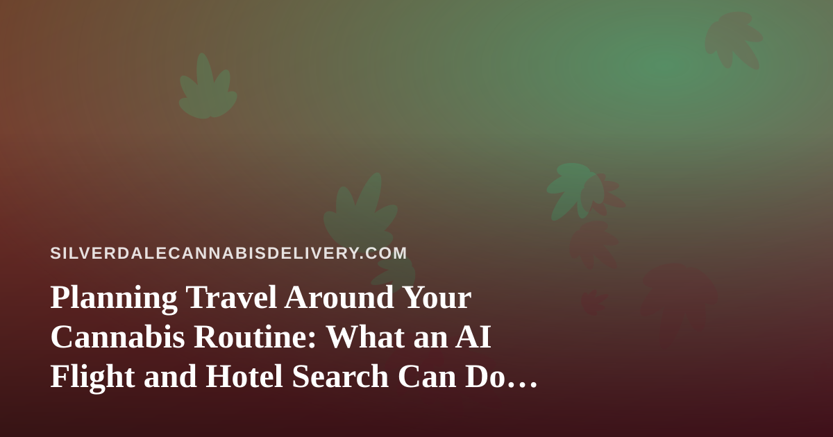Planning Travel Around Your Cannabis Routine: What an AI Flight and Hotel Search Can Do for You