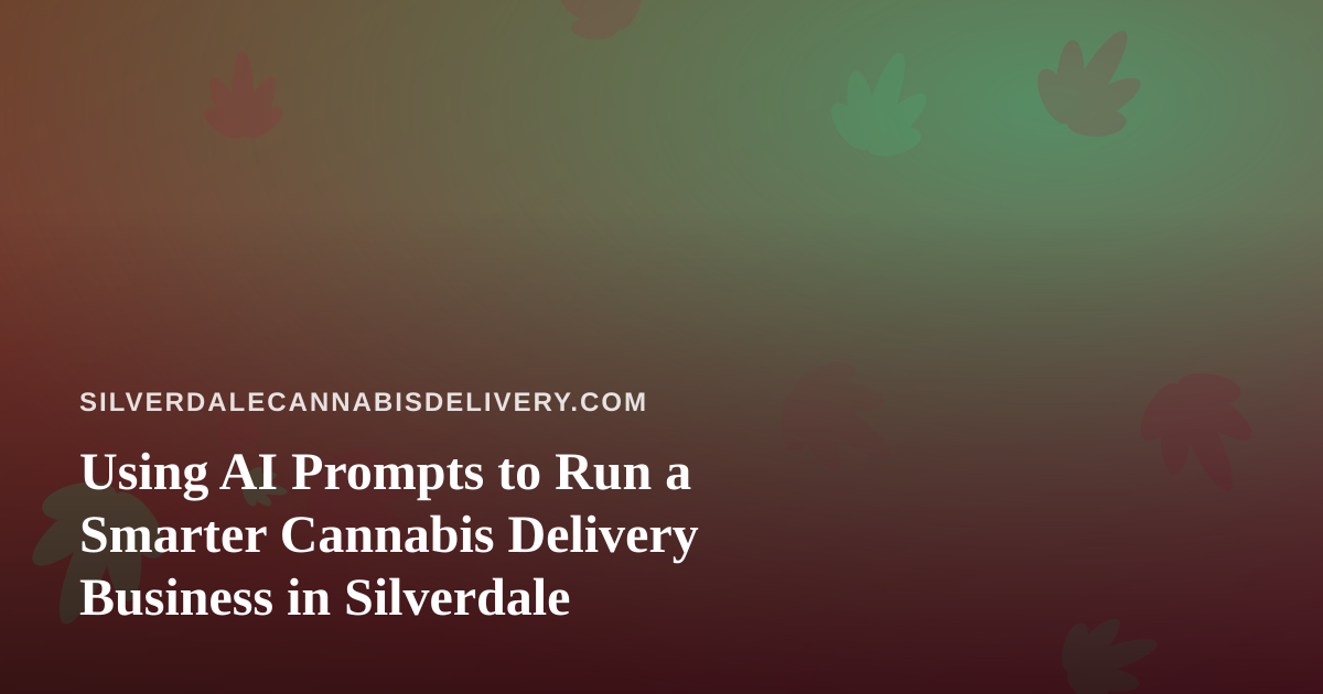 Using AI Prompts to Run a Smarter Cannabis Delivery Business in Silverdale